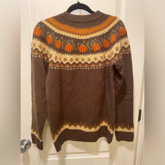 Kiel James Patrick Brown and Orange Sweater - Picture 2 of 3